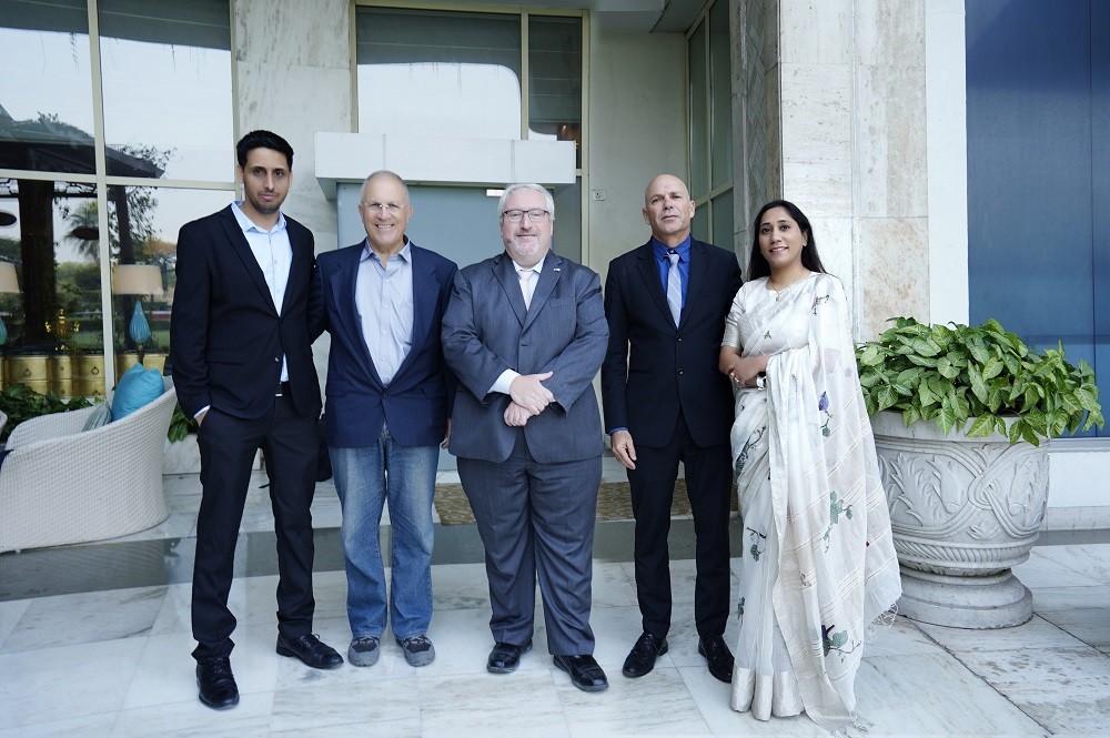 (L to R) Mr Muhamed Heib, spokesperson at the Embassy of Israel to India; Mr Oded Halamit, Director of MaTC (MASHAV Agricultural Training Center); Mr Alon Shoham, Director – Overseas Programs at MASHAV (Israel’s Agency for International Development Cooperation under the Ministry of Foreign Affairs); Dr Lior Asaf, Water Attaché at the Embassy of Israel in New Delhi; and Ms Anupama Madhok Sud, Editor & Director of Water Digest