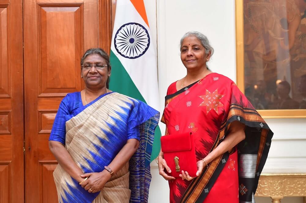 Union Minister for Finance and Corporate Affairs, Smt. Nirmala Sitharaman presented the Union Budget 2023-24 to the President, Smt. Droupadi Murmu