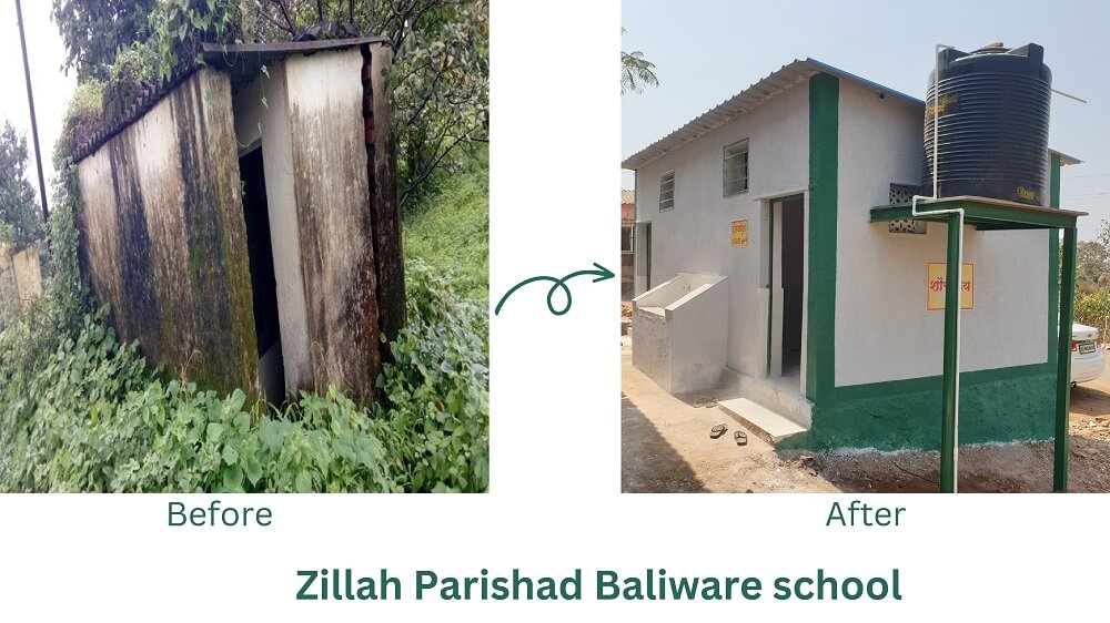empowHER India is improving the sanitation conditions of upper primary schools by constructing adolescent-friendly toilets along with providing a 10-month hygiene education program.